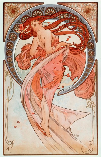 La danse Lithografieën serie door Alphonse Mucha, 1898 door Alphonse Mucha